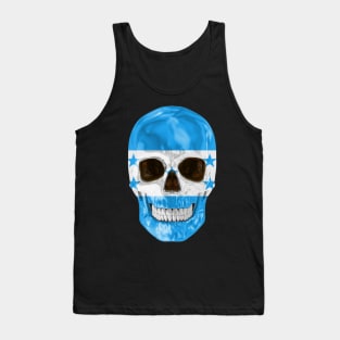 Honduras Flag Skull - Gift for Honduran With Roots From Honduras Tank Top